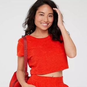 Aerie Offline Summer Lights Terry Cropped T-Shirt